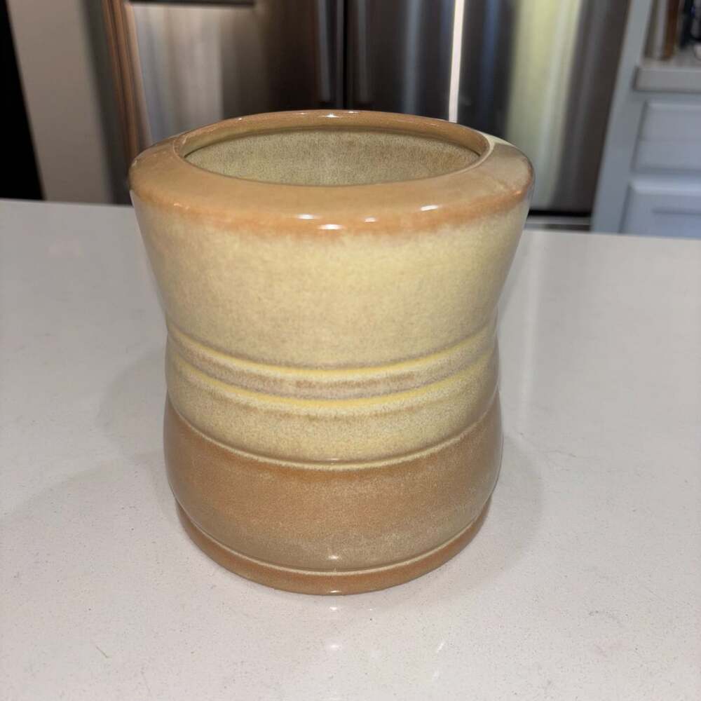 Frankoma Pottery Canister 26G Mustard Yellow Desert Gold